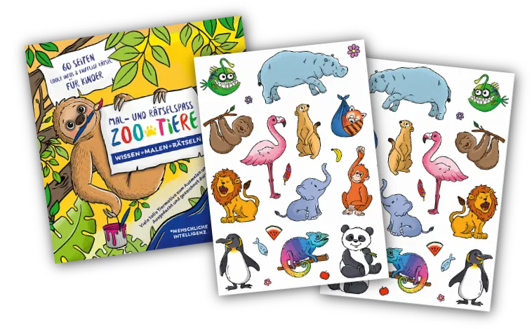anatal Verlag - 40 Sticker gratis zu unserem Mal- und Rätselbuch