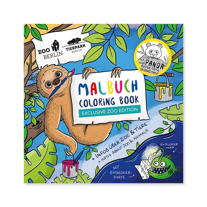 Malbuch Tierpark Berlin Cover flat transparent mit Schatten anatal Verlag - Malbuch Tierpark Berlin Cover flat transparent mit Schatten