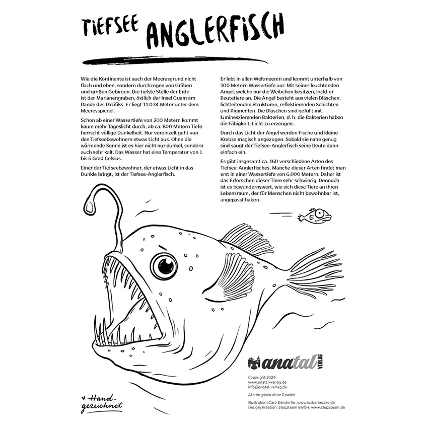 anatal Verlag Malvorlage Tiefseeanglerfisch DE anatal Verlag - anatal Verlag Malvorlage Tiefseeanglerfisch DE